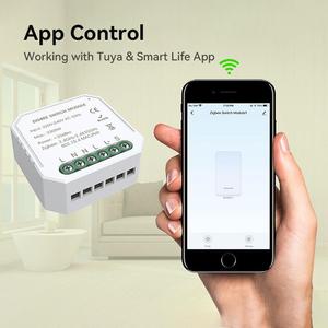 <strong>Zigbee</strong> Wireless 100~240V AC Tuya App &amp; Google Voice <strong>Control</strong> 1 Gang Smart Home Switch Module Remote <strong>Controlled</strong> - Product Image 4