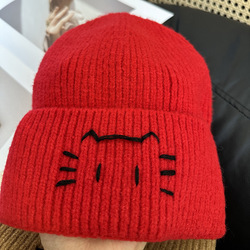 Chapeau chaton, rouge vif
