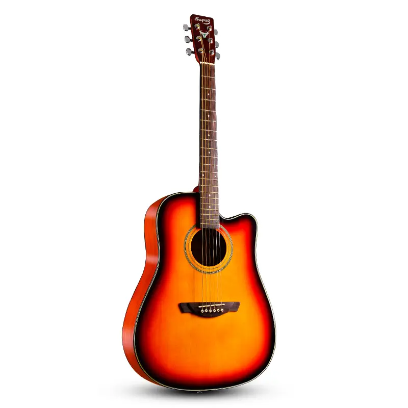 Supug gd350 41 inch vân sam gỗ dán dân gian guitar, màu gỗ Guitar, Acoustic Guitar