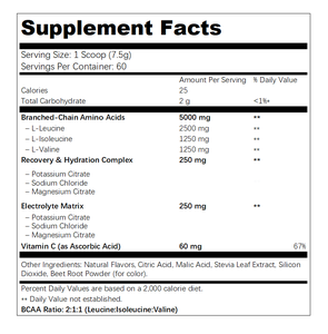 Rapporto di 2:1:1 in polvere <span class=keywords><strong>BCAA</strong></span> Premium OEM-amminoacidi a catena ramificata con elettroliti per il recupero muscolare e il supporto per l'allenamento - Product Image 5