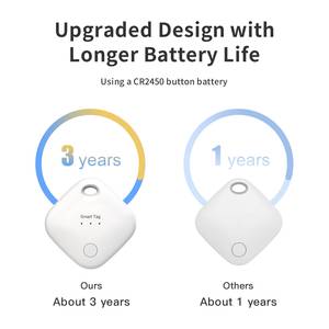 新的3年待机MFi智能标签查找我的标签空气标签全球定位系统跟踪器全球定位器查找器钥匙钱包儿童包空气标签跟踪器 - Product Image 4