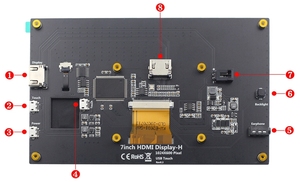 Pannello Display LCD da 7 pollici IPS con risoluzione 600 1024 * per modulo Display Raspberry Pi 7 pollici - Product Image 3