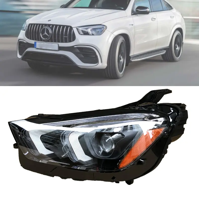 อุปกรณ์เสริมสำหรับรถยนต์ระบบแสงสว่างอัตโนมัติลำแสงสูงหลอดไฟ LED โปรเจคเตอร์สำหรับ Mercedes Benz GLE167 2020 2021 2022