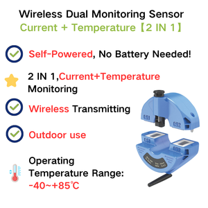 Sensor de temperatura de corriente sin cables de doble función alimentado pasivo - Product Image 5