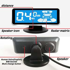 Auto <strong>Reverse</strong> Rear View Backup Assist Electromagnetic Car Parking <strong>Sensor</strong> with <strong>LCD</strong> <strong>Display</strong> 8 <strong>Sensor</strong> Set for Toyota Camry Golf Car - Product Image 6