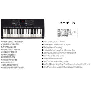 Instrumentos musicales baratos Teclado electrónico portátil para principiantes de 61 teclas con modo de lección Ideal para aprender piano - Product Image 2