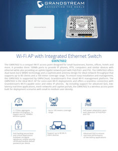 Wi-Fi AP with Integrated <strong>Ethernet</strong> Switch,Grandstream Wi-Fi access point <strong>IEEE</strong> 802.11a/b/g/n/ac - Product Image 3