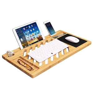 内置鼠标垫竹制桌板支架 - Product Image 1