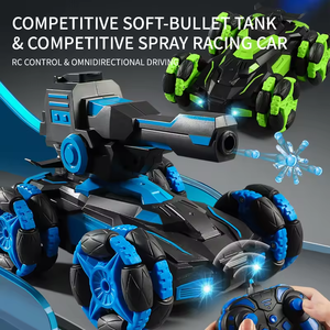 13CH 2.4Ghz <strong>8</strong>-Wheel <strong>Remote</strong> Control Stunt Toy Car Battery Operated Bullet 360 Rotation RC Racing Drift Tank for Kids Light - Product Image 2