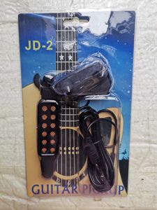 Transductor de pastilla magnética de 12 orificios de sonido con control de tono y volumen, adecuado para la mayoría de las guitarras acústicas