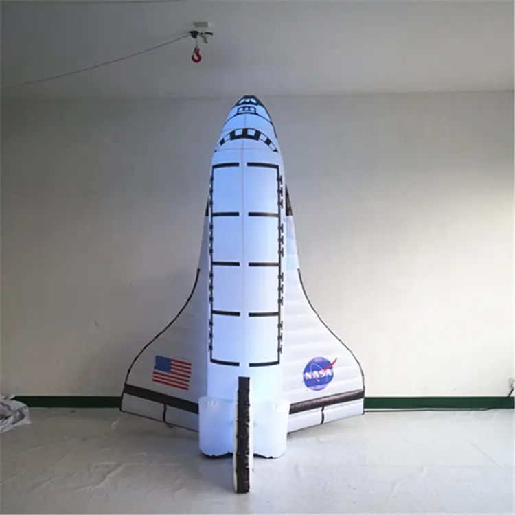 カスタマイズされた巨大なインフレータブル飛行船/宇宙船ロケット/スペースシャトルミサイル広告インフレータブルの無料ロゴ付き