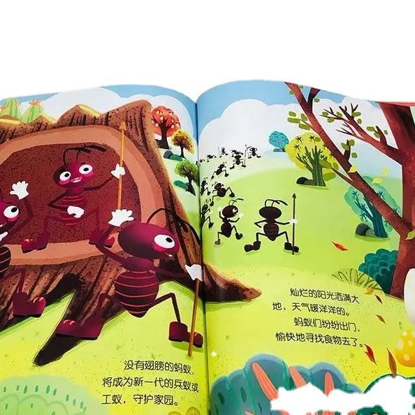 맞춤형 하드 커버 스토리 보드 책 인쇄 서비스 색칠 어린이 책 인쇄