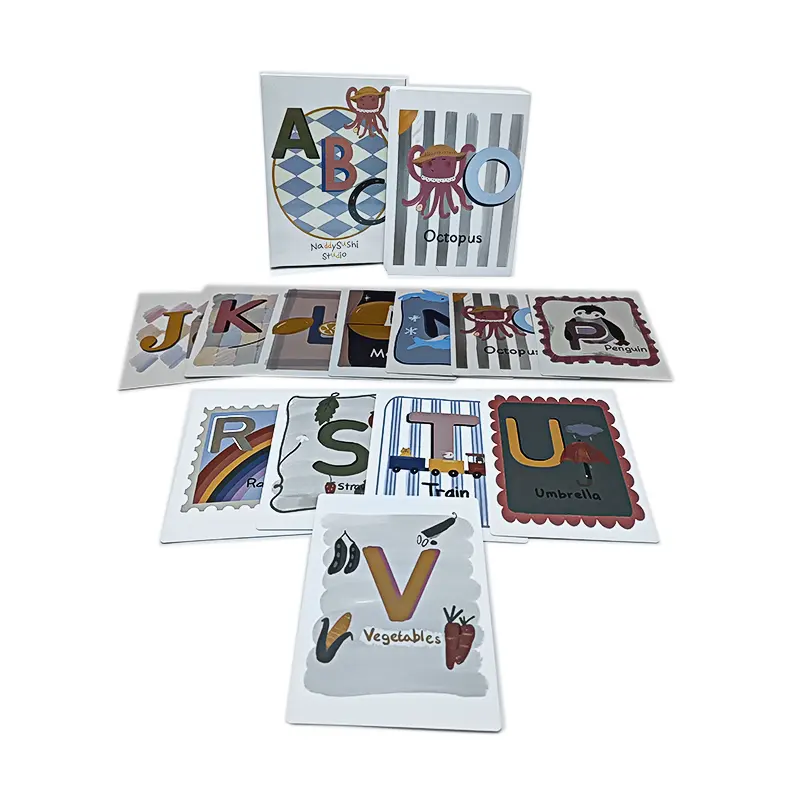 Пользовательские печатные изысканные карты памяти игры детские алфавит флэш-карты