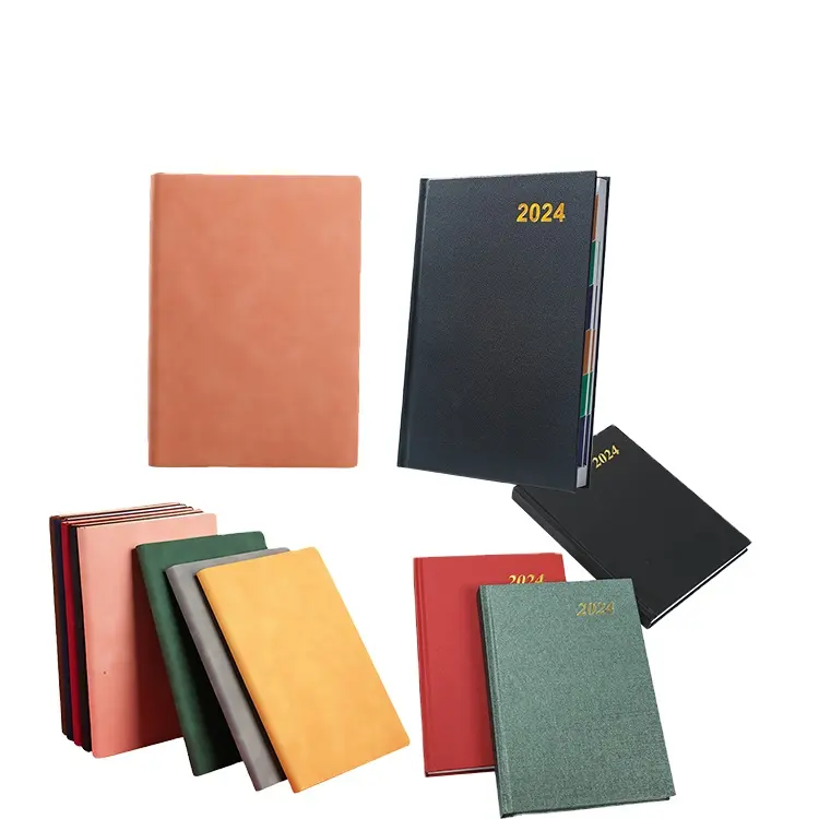 Cuaderno personalizado de tapa dura de 12 meses, cuaderno de espiral con diseño de portada simple, venta al por mayor