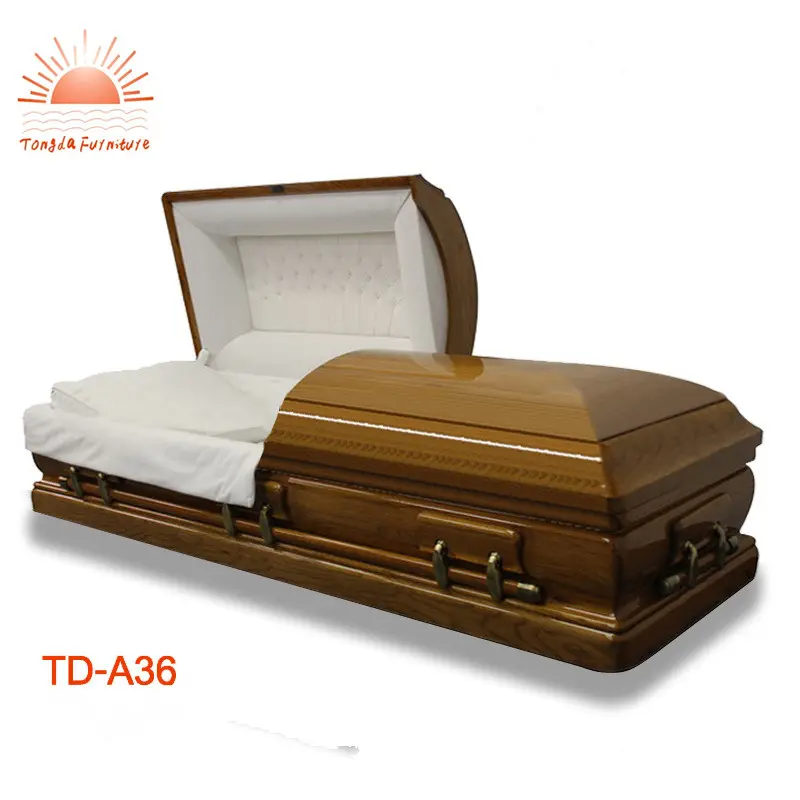 TD--A36アメリカの木製棺のための最高の販売葬儀設備