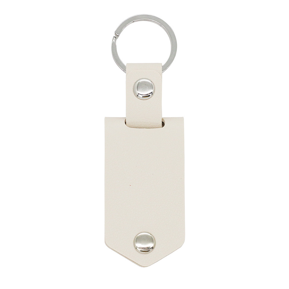 Beige leather with blank card