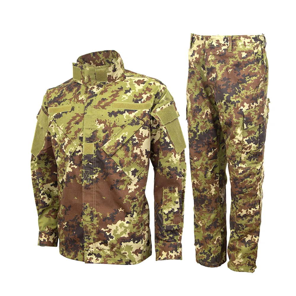 Custom Wholesale Italy Camo Breathable Outdoor Combat Training Italian Camouflage ACU Tactical Uniforms