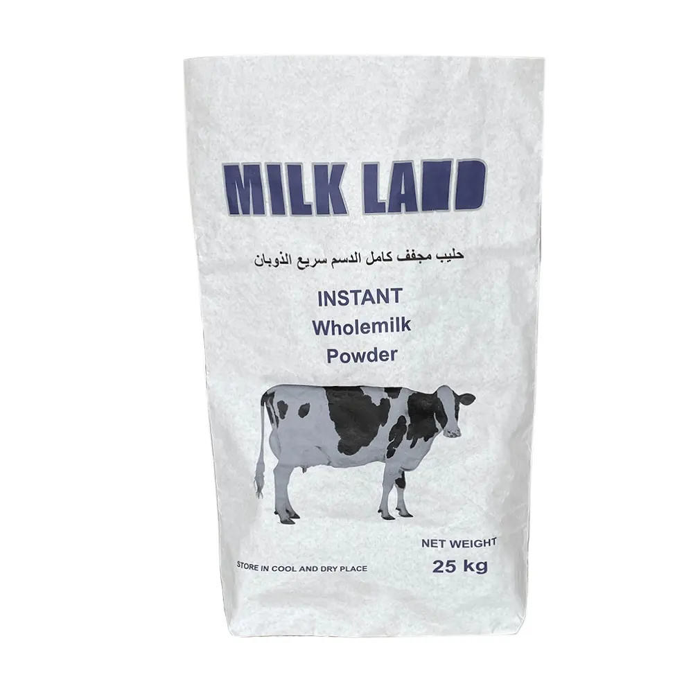 white kraft linner paper 25kg bag of rice milk powder bags