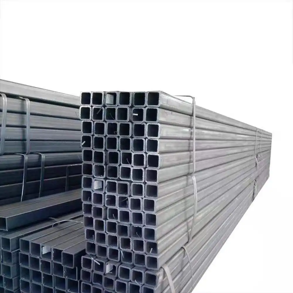 Tubo Cuadrado corrugado de alta calidad, tubo de acero galvanizado, tubo rectangular de hierro, precio para cocheras