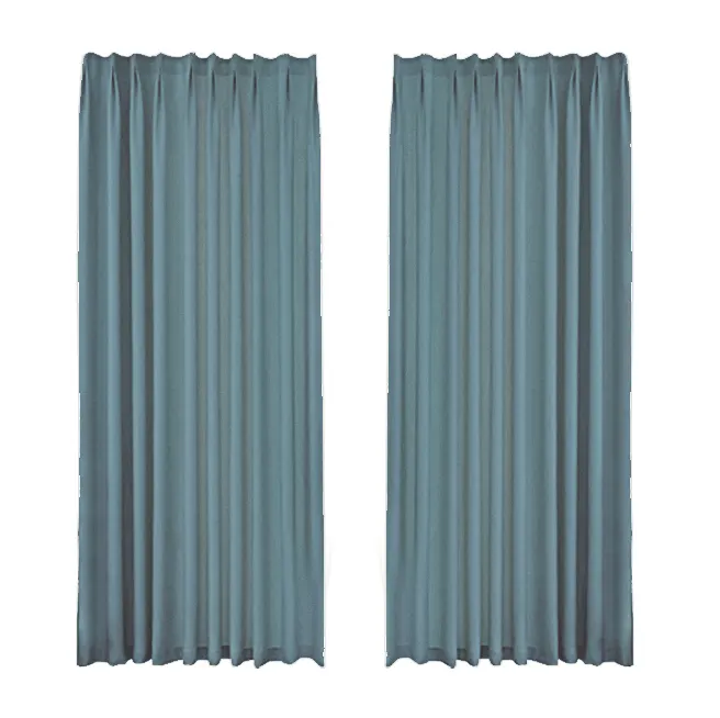 AZE-cortinas opacas de color azul para el hogar, nueva tendencia, 100% B