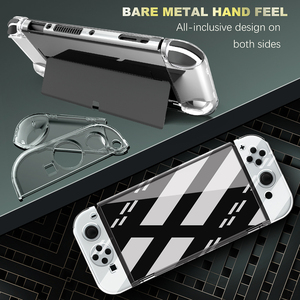 Handle Grip Replacement Transparency <strong>Shell</strong> <strong>Case</strong> Gaming <strong>Controller</strong> Crystal <strong>Case</strong> for Switch OLED Console Stand - Product Image 4