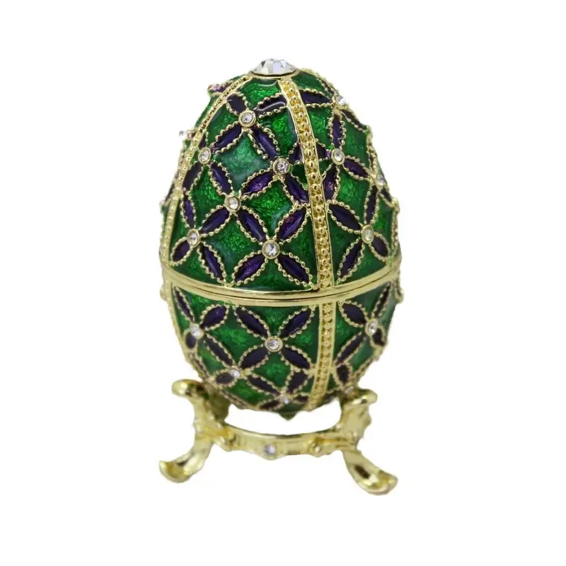 Caixa de joias para decoração artesanal de ovos de Páscoa coroa de ovo russa