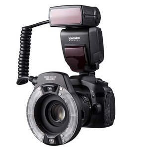 永诺YN14EX II微距环闪光灯佳能DSLR M TTL支持带适配器环色温滤波器发光二极管光源