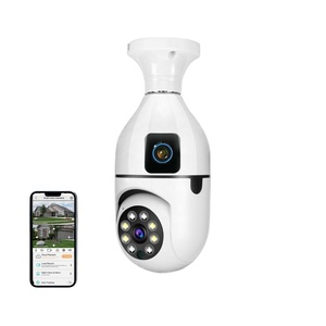 Hot 4MP HD V380 Wifi Dual Lens Bulb Cámara CMOS Sensor Home Security Monitor de red inteligente con detección de movimiento y alarma push - Product Image 1
