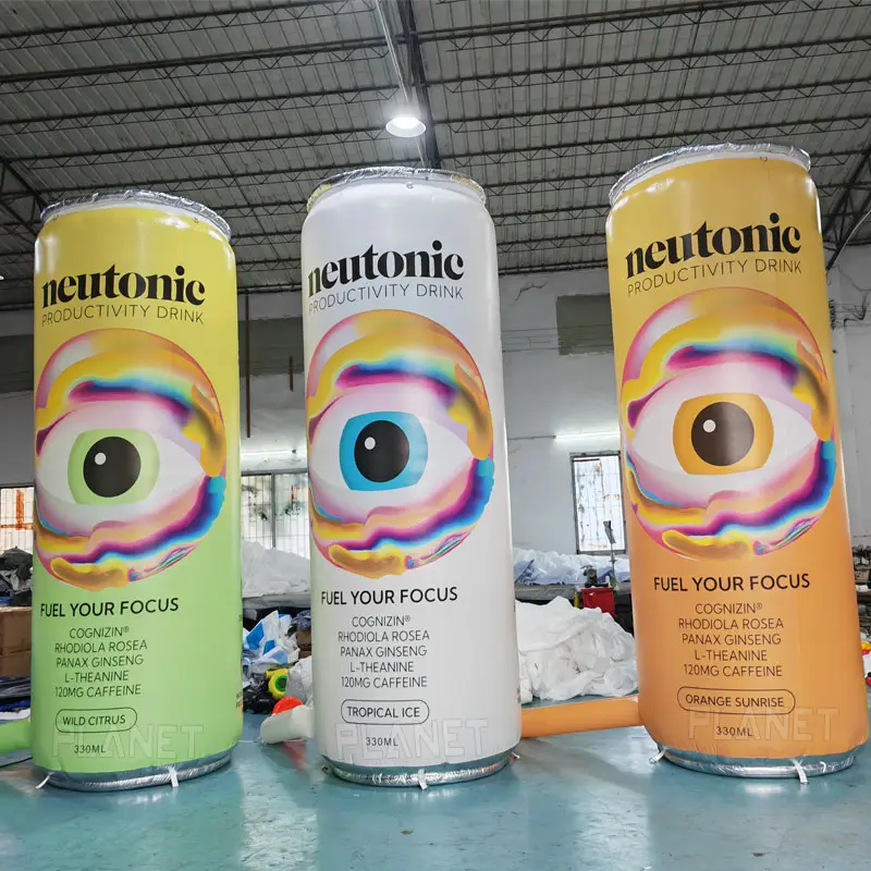 Balon iklan kustom kaleng minuman energi kaleng tiup bir raksasa untuk dijual