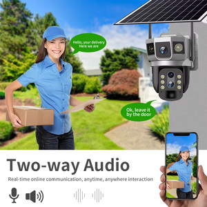 S03 4G/WIFI kamera güneş enerjili üç lensli yakınlaştırma kamerası 4MP HD görüntü tam renkli gece görüş desteği ile görüntü inversiyon - Product Image 5