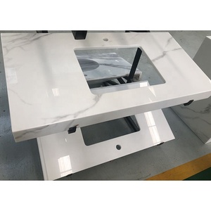 Mặt Bàn Đá Hoa Cương Đá Cẩm Thạch Nhân Tạo Màu Trơn Mặt Bàn Nhà Bếp Nano Màu Trắng - Product Image 4