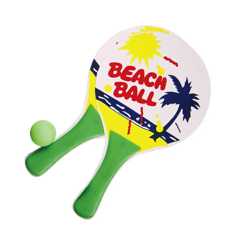 Raket Pantai Set Bola Kayu, Raket Pantai dengan 1 Bola