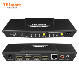 TESmart Matriz HDMI con Transmisión Extensor S/PDIF Salida de Audio 3 en 2 Salida Conmutador de Video 50M 1080p60hz 4k30hz Matriz HDMI - Product Image 1