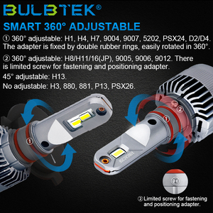 BULBTEK X9 H11 <strong>LED</strong> Headlight Auto Lighting System Reflector Projector LENs Assembly Car <strong>LED</strong> Headlight Bulb Kit - Product Image 4