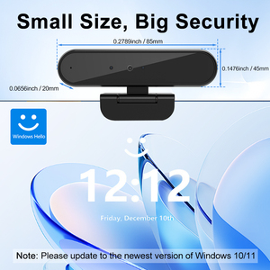 Windows Hello Face ID WebCam 2MP P مكالمات فيديو USB عالية الدقة بالكامل والنوافذ مرحبا Sing-in & Unlock - Product Image 4
