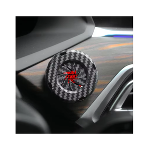 Spin One Click Ring motore Anti-graffio chiave accensione moto coperchio in fibra di carbonio rotativo Push Start pulsante di arresto - Product Image 1