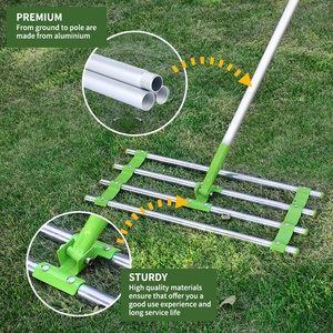 VERTAK土壤污垢追肥长柄整平工具铝整平草坪耙 - Product Image 4
