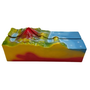 Modelos de demostración de geografía, modelos de enseñanza de secundaria y preparatoria, material de PVC, adornos de escritorio, modelo de volcán - Product Image 1
