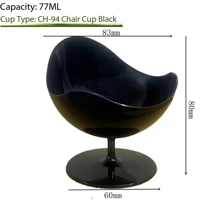 Grande coupelle de chaise noire