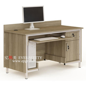 Langlebiges Design Holz schule Labor möbel Metallrahmen Computer tisch für Lehrer büro mit abschließbarer Schublade - Product Image 4