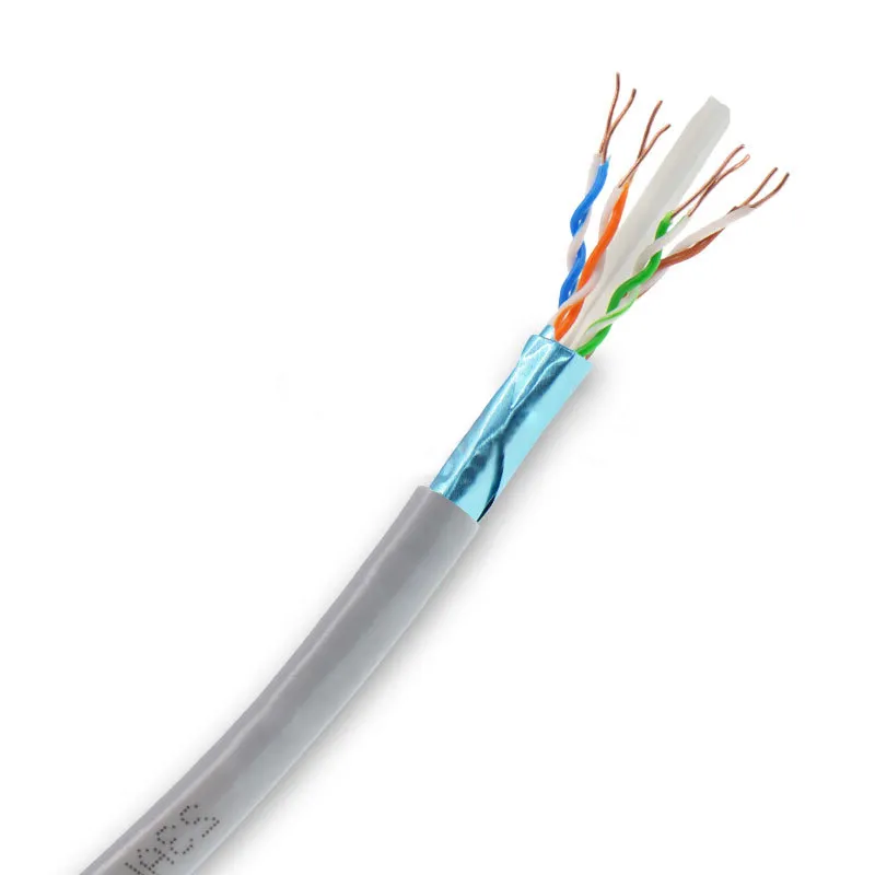 VCOM CCA твердый неизолированный медный проводник Lan-кабель Utp Cat 6 кабель в рулоне для сетевого Ethernet-кабеля связи