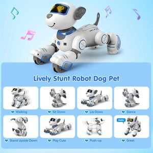 YX programmabile Robot cane giocattolo con controllo vocale per i bambini, 2.4GHz telecomando cane giocattolo Robot regalo di compleanno giocattolo per le ragazze - Product Image 2