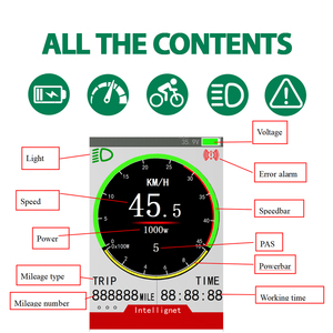 Pantalla LCD básica de velocímetro M7T para bicicleta eléctrica con modos PAS, indicador de batería, pantalla a Color, Ordenador de bicicleta - Product Image 3