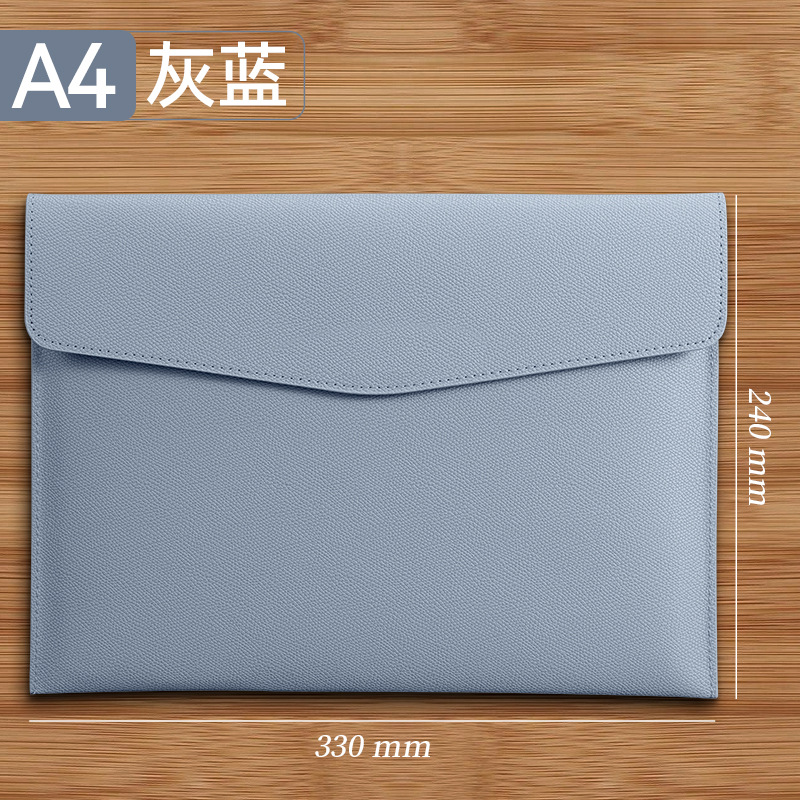 A4 สีเทา-น้ำเงิน - ลายลิ้นจี่