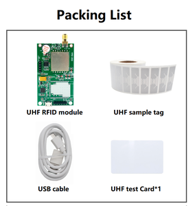 Módulo lector RFID UHF de rango 0-8M TTL UART UHF Reader Writer Compatible con antena RFID 0-12dbi compatible con ESP32 Raspberry Pi
