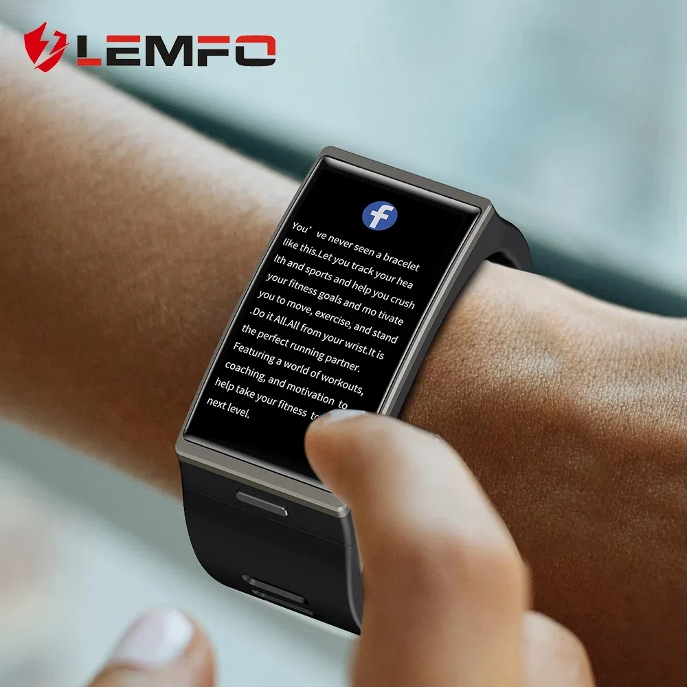 LEMFO DM12 Smartwatch 2020 de 1,9 pulgadas 170*320 pantalla inteligente reloj de los hombres IP68 impermeable del deporte de sangre presión Android IOS