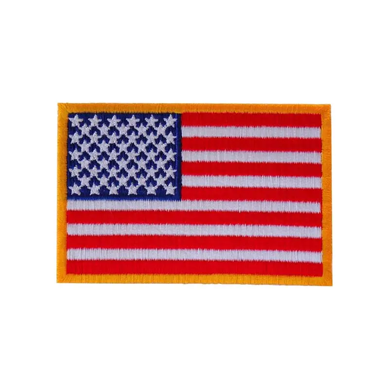 Individuelle bestickte Patches Rucksack amerikanische Flagge Patches individuell gestaltet 3 ", 4" 5" Nähen auf Heizpresse-Aufkleber