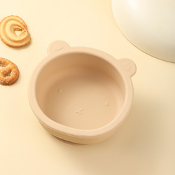 Bear bowl-milk tea color