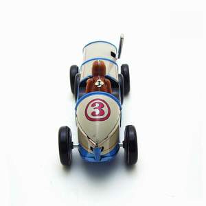 EE1346 klasik rüzgar Up araç teneke oyuncak el yapımı Vintage Metal Clockwork bahar Racer araba modeli Clockwork oyuncak - Product Image 4