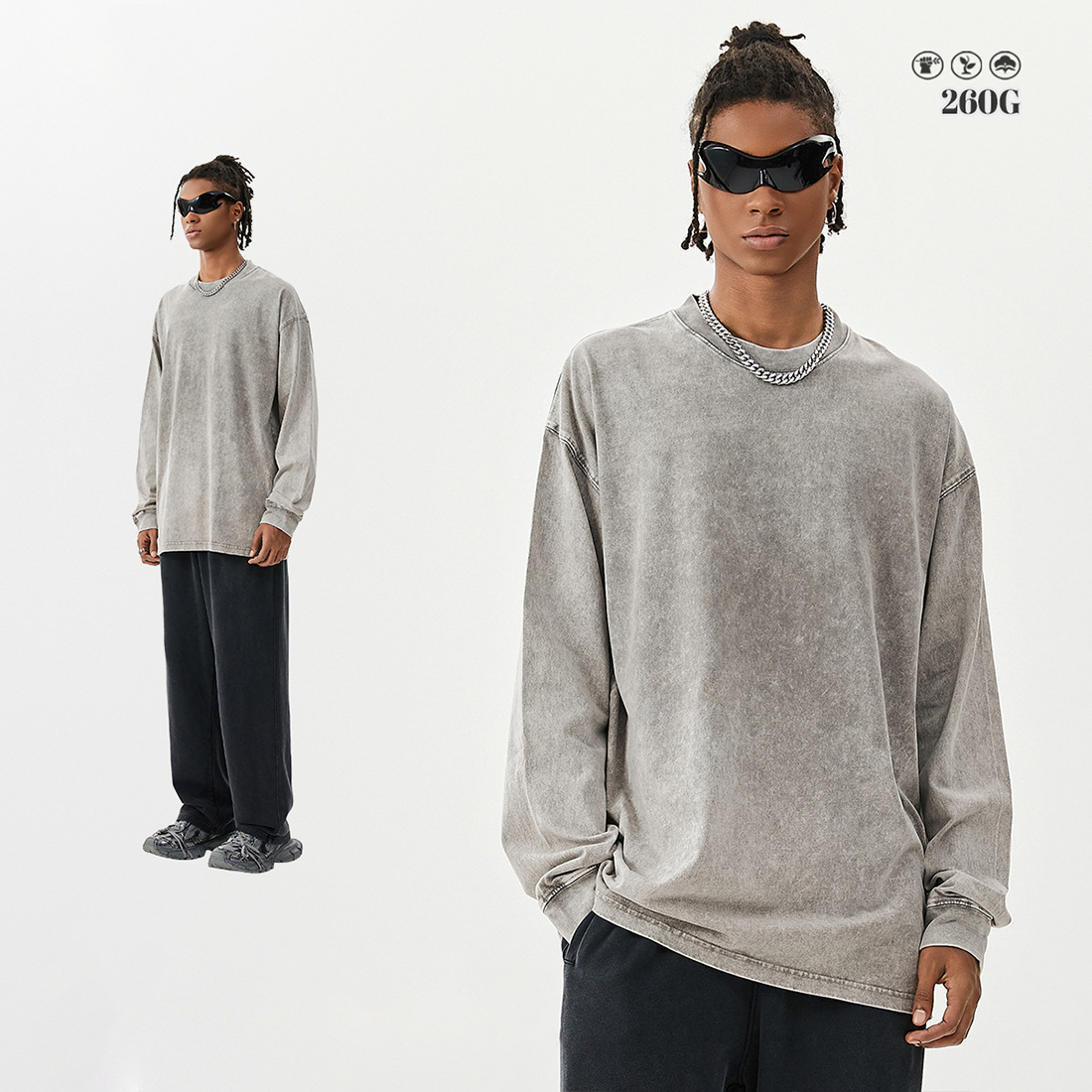 Batik gris clair